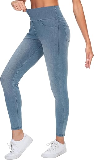 High-Waisted Women’s Jeggings wit...