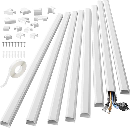 Yecaye 8-Pack Cable Concealer for Wall ...