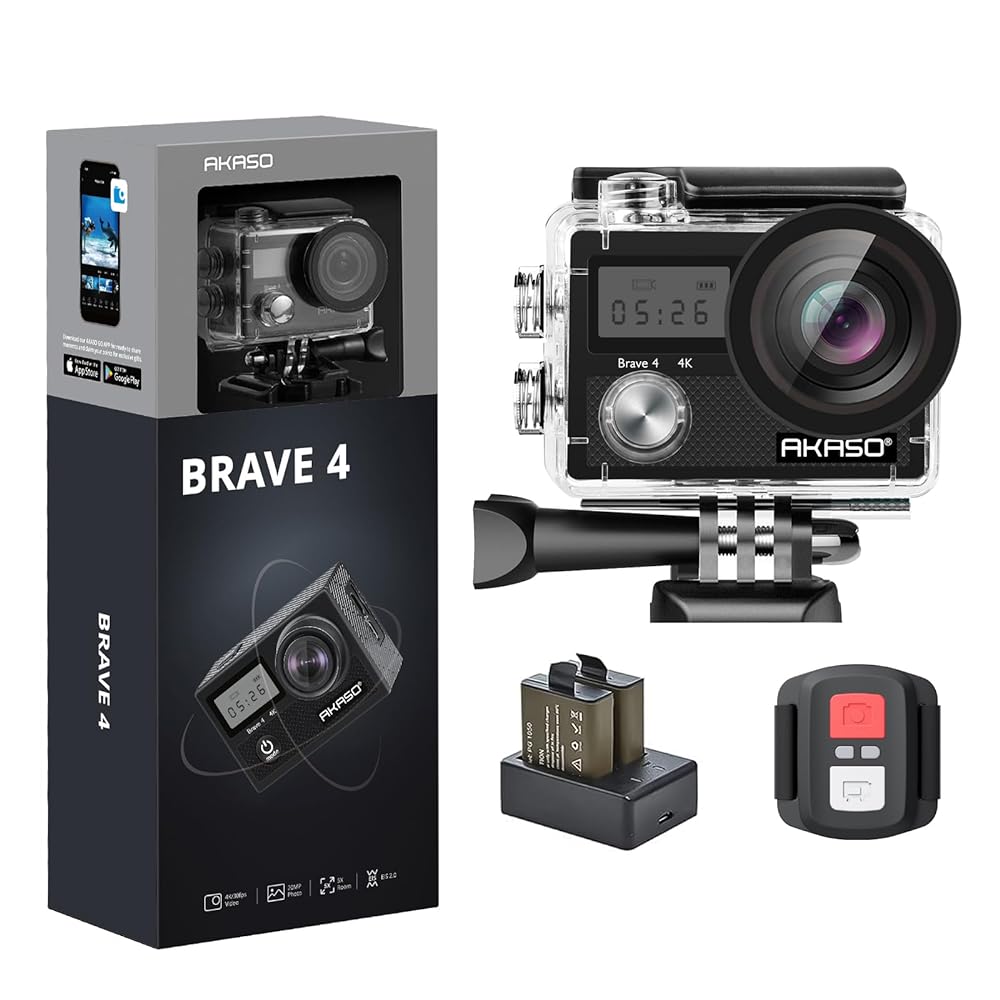 AKASO Brave 4 4K Action Camera Kit