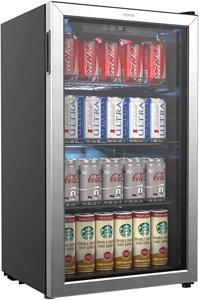 hOmeLabs Beverage Refrigerator - 120 Can Mini Fridge