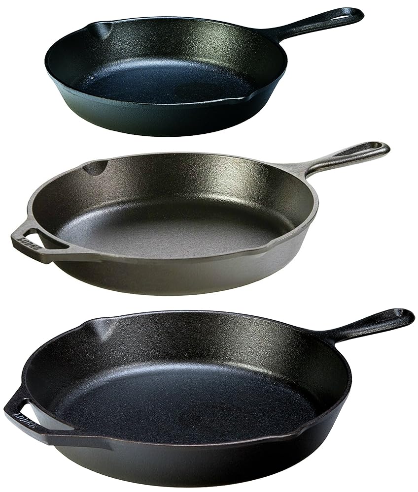 Lodge Cast Iron Skillet Bundle - 12", 10.25", 8