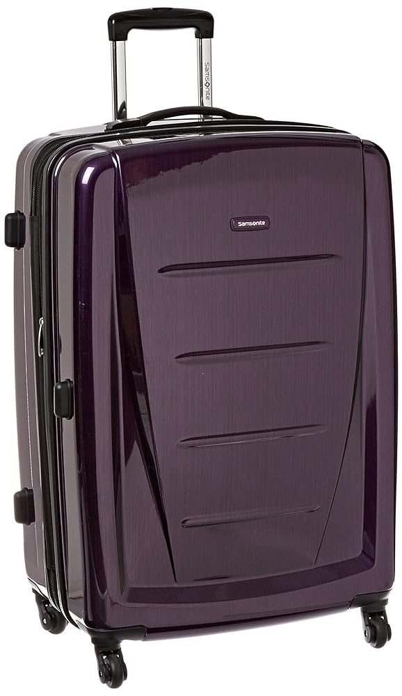Samsonite Winfield 2 Spinner Luggage, Checked-Large, Purple