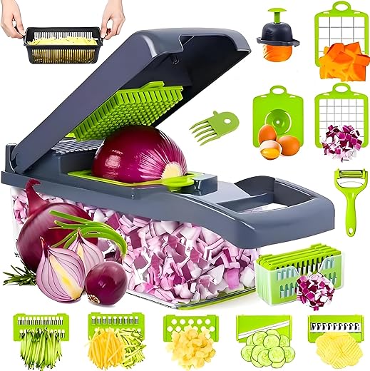 16-in-1 Vegetable Chopper with Containe...