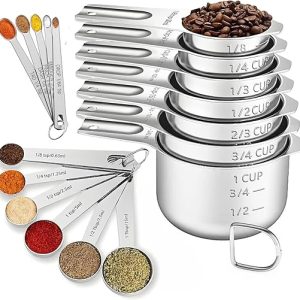 18-Piece Stainless Steel Measuring Set