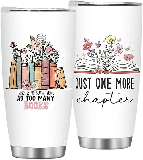 20oz Book Lover Tumbler Gift for Reader...