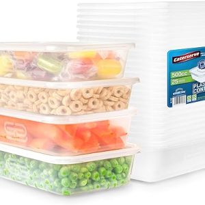 25 Reusable Plastic Food Storage Containers
