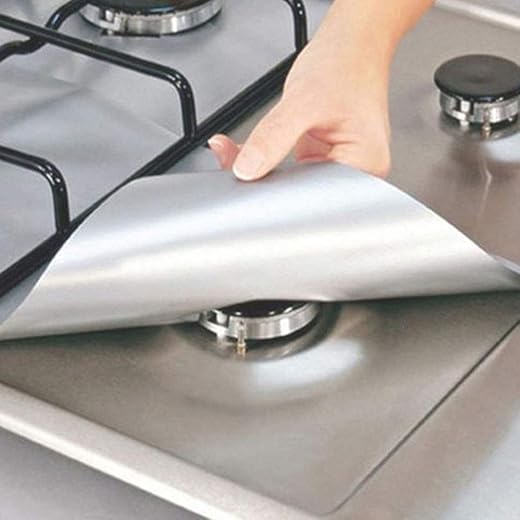 4-Pack Non-Stick Gas Stove Burner Liner...