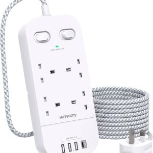 4 Way Surge Protected Power Extension Lead