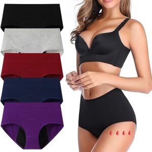5 Pack Heavy Flow Period Panties for Women