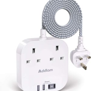 6-Socket Surge Protector with USB Ports