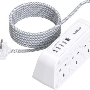 6 Way Extension Lead with USB Charging