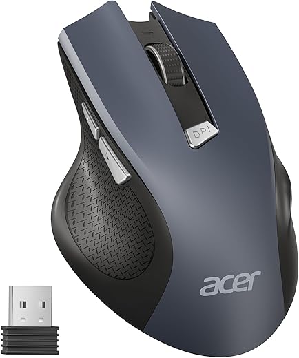 Acer Wireless Ergonomic Mouse with 3 Ad...