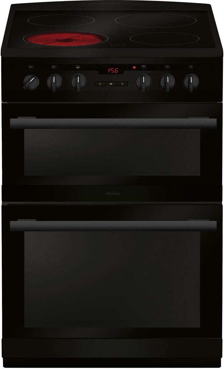 Amica Black Freestanding Electric Cooke...