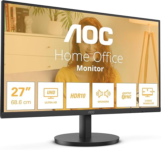 AOC U27B3A 27″ 4K UHD IPS Monitor...