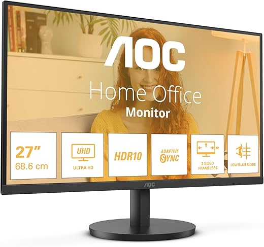 AOC U27B3M 27″ 4K UHD Monitor wit...