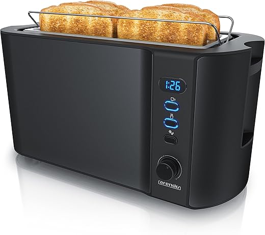 Arendo 4-Slice Long Slot Toaster with W...