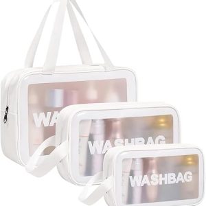 Aucuu Clear Toiletry Bag Set of 3
