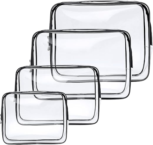TSA Approved 4-Pack Clear Makeup &...