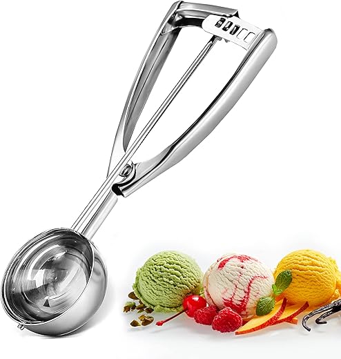 Large Stainless Steel Ice Cream Scoop w...