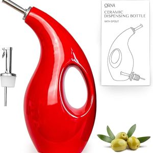 Ceramic Oil Dispenser with 2 Pourers