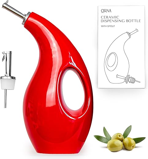 Ceramic Oil Dispenser Bottle with Stain...