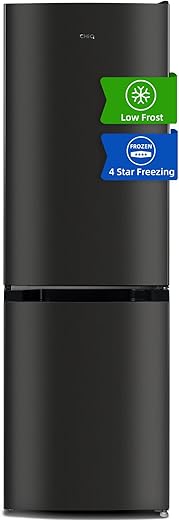 CHiQ 157L Black Fridge Freezer, Low Fro...