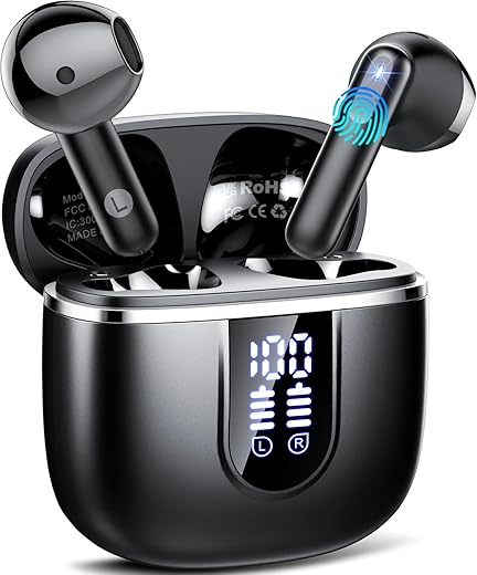 Bluetooth 5.4 Wireless Earbuds with HiF...