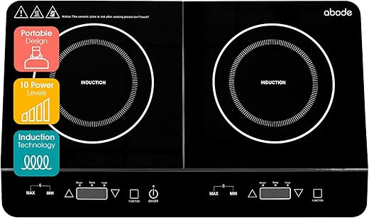 Abode 2800W Double Induction Hob with T...