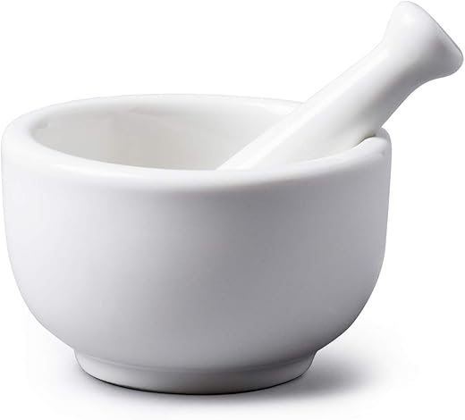 Compact 7cm Porcelain Mortar and Pestle...