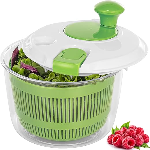 Compact Salad Spinner with Washing Bask...