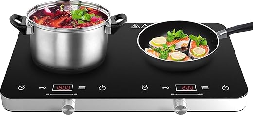 COOKTRON Double Induction Cooker with T...