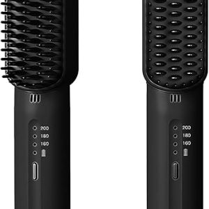 Cordless Portable Hair Straightener Brush