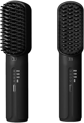 Portable Cordless Hair Straightener Bru...