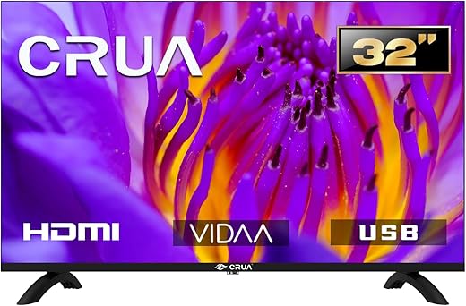 CRUA 32″ Smart TV 2024 – HD...
