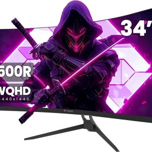 CRUA 34-Inch Curved Ultrawide Gaming Monitor