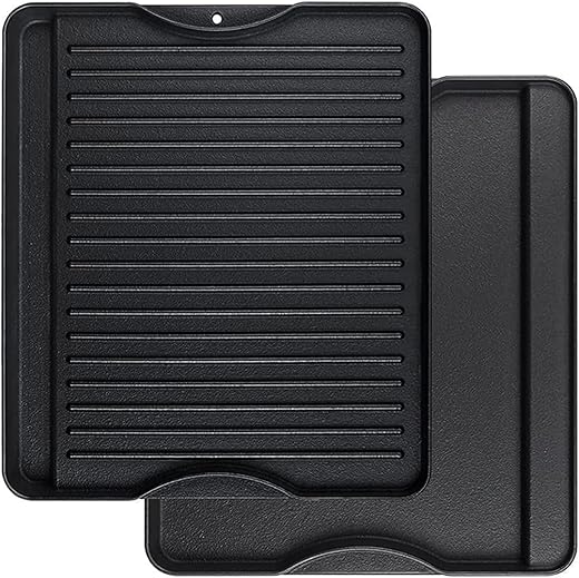 Denmay Double-Sided Cast Iron Griddle 3...