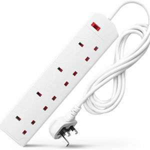 DESIRETECH 4 Gang Wall Mountable Extension Lead