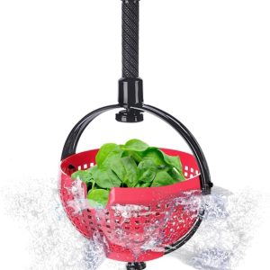 Effortless Salad Spinner with Collapsible Handle