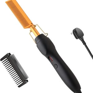 Electric Hair Straightener Comb with Ceramic