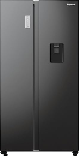 Fridgemaster 547L Black American Side-b...