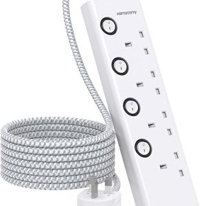 HANYCONY 4 Way Plug Extension Lead