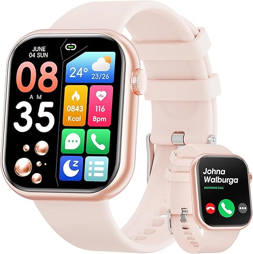 Hwagol 1.85″ Smartwatch with Call...