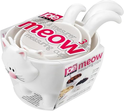 Cat-Themed Stackable Measuring Cups Set...
