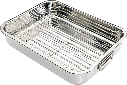 Stainless Steel Roasting Tin with Rack ...