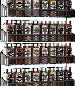 Large Wall Mounted Spice Rack Set