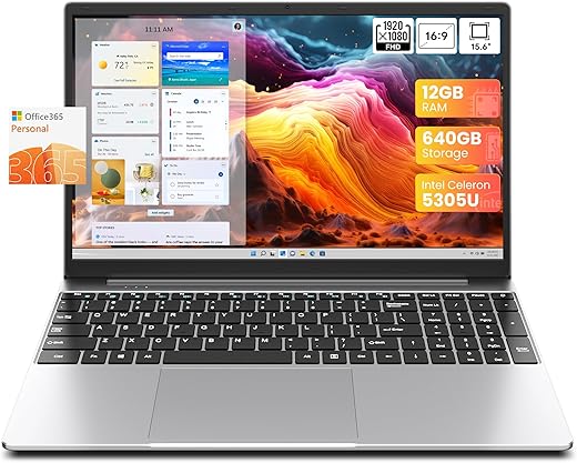 15.6″ Laptop with Office 365, 12G...