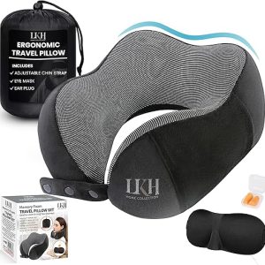 LKH Memory Foam Travel Pillow Set