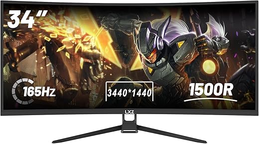 34″ Curved 165Hz Gaming Monitor, ...