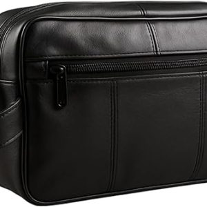 Men's Genuine Leather Travel Toiletry Bag
