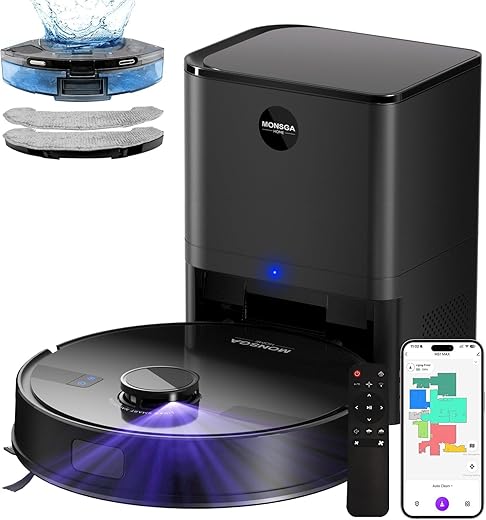 MONSGA 5000Pa Robot Vacuum & Mop w...